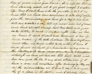 Letter from John Cheney to his wife, Mary, January 11, 1863