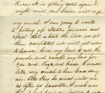 Letter from John Cheney to his wife, Mary