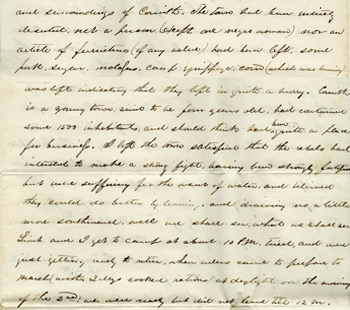 Letter from John Cheney to his wife Mary