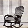 The chair President Lincoln was sitting in when John Wilkes Booth shot him.