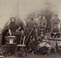 Wives of soldiers who followed them to the camps often worked as cooks and laundresses. Living in the camp helped to support the family.