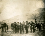 Commander of XI and XII Corps, Army of the Cumberland, seen fourth from right with members of his staff at the base of Lookout Mountain.