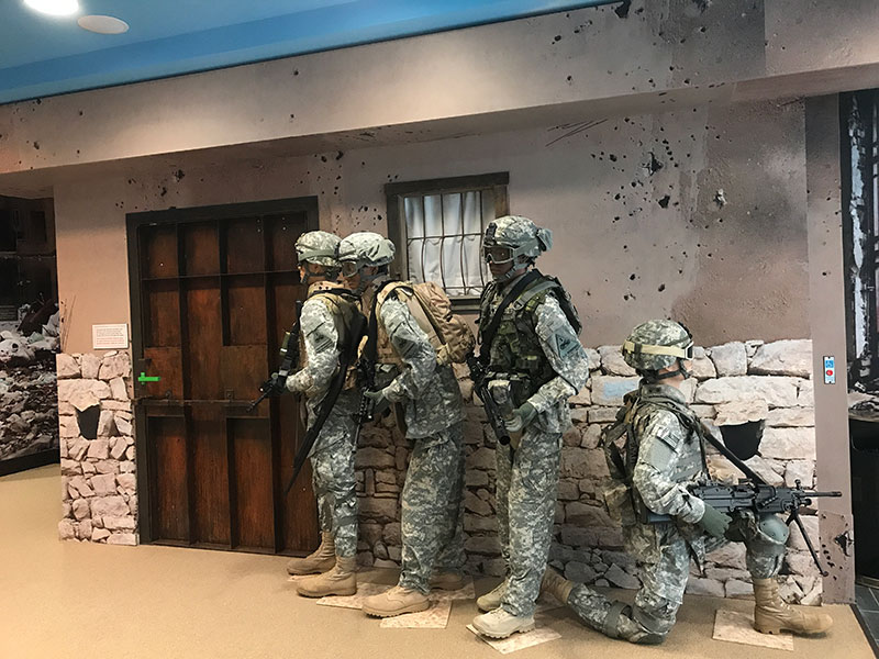 These mannequins stand ready to enter an Iraqi house