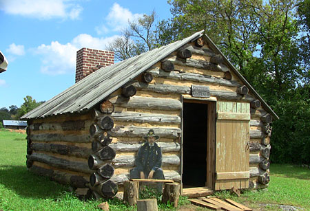 The Army Heritage Trail features an example of the type of cabin an officer in the Armies of the Union or the Confederacy might have lived in during the winters of the Civil War.