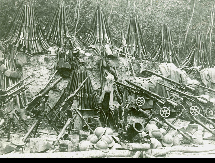 French Materiel captured by the Germans in 1915 on the Argonne front.